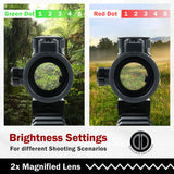 Dagger Defense DD240 2x Magnified Red Dot reflex sight optic