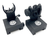 *Open box-Dagger Defense BUIS crescent flip up iron sights for back up optic solutions