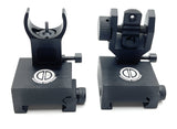 *Open box-Dagger Defense BUIS crescent flip up iron sights for back up optic solutions