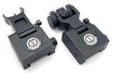 *Open box-Dagger Defense BUIS crescent flip up iron sights for back up optic solutions