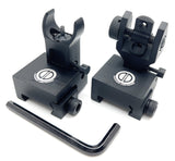 *Open box-Dagger Defense BUIS crescent flip up iron sights for back up optic solutions