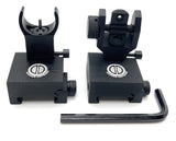 *Open box-Dagger Defense BUIS crescent flip up iron sights for back up optic solutions