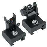 *Open box-Dagger Defense BUIS crescent flip up iron sights for back up optic solutions