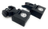 *Open box-Dagger Defense BUIS crescent flip up iron sights for back up optic solutions