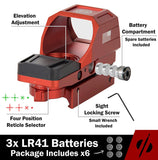 *Open Box* DD119X Battle Flag Red Dot Reflex Sight Scope, Reflex Sight Optic