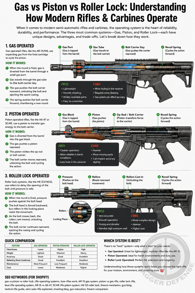 Gas vs. Piston vs. Roller Lock: Understanding How Modern Rifles and Ca ...