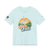 Not a Fan Wind Turbine T-Shirt — Retro Sunset Eco Humor Tee