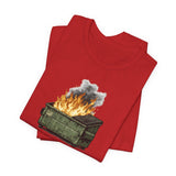 Dumpster Fire Tee — "Everything's Fine" Graphic Shirt
