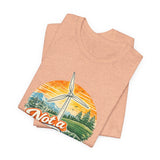 Not a Fan Wind Turbine T-Shirt — Retro Sunset Eco Humor Tee