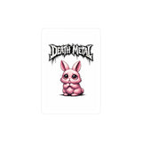 Death Metal Bunny Sticker — Kiss-Cut Vinyl Decal