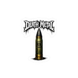 Death Metal Bullet Kiss-Cut Vinyl Sticker