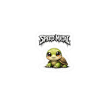 Speed Metal Turtle Vinyl Decal — Cute Turtle Sticker for Laptops, Cars & Water Bottles
