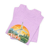 Not a Fan Wind Turbine T-Shirt — Retro Sunset Eco Humor Tee