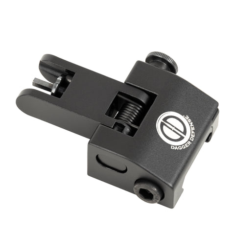 Dagger Defense BUIS crescent flip up iron sights for back up optic Dagger Defense BUIS crescent flip up iron sights for back up optic