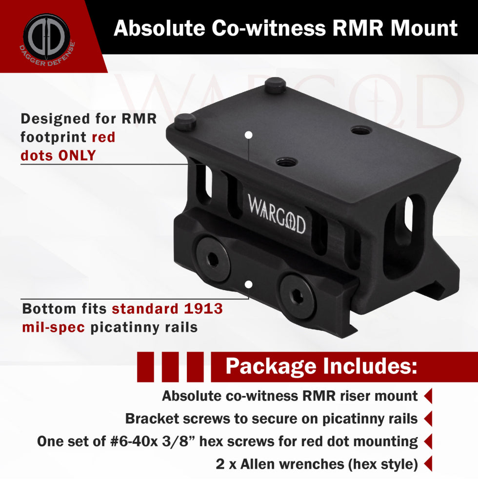 Double Riser Rmr *OPEN BOX* Made in the USA! RMR red dot Absolute Co-witness riser moun ...