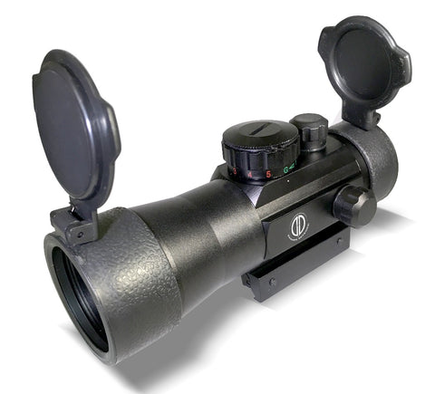 2x magnification red dot scope
